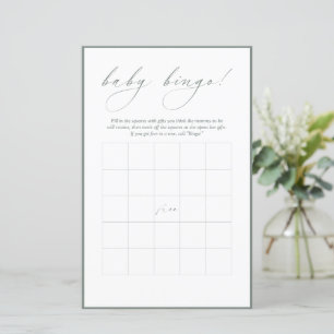 Modern Calligraphy   Baby Bingo Evergreen