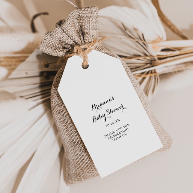 Modern Calligraphy Baby Shower Gift Tags (Creator Uploaded)