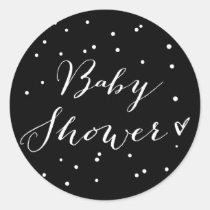 Modern Calligraphy Baby Shower Sticker