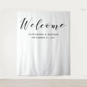 Modern Calligraphy Backdrop Photo Booth Prop Tapestry