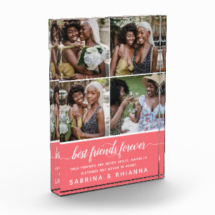 Modern Calligraphy 'Best Friends Forever' 4 Photo Block