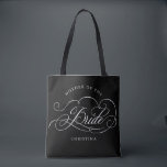 Modern calligraphy black Mother of the Bride Tote Bag<br><div class="desc">A timeless and elegant mother of the bride gift tote bag featuring refined calligraphy script on a classic background,  perfect for a formal and sophisticated wedding celebration. For customisation or additional products featuring this design,  please feel free to contact me.</div>