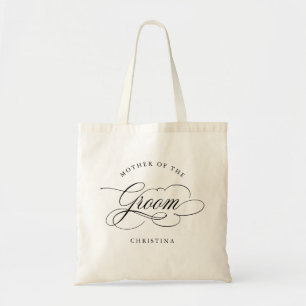 Modern calligraphy black Mother of the Groom Tote Bag