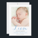 Modern Calligraphy Blue | Birth Announcement<br><div class="desc"></div>