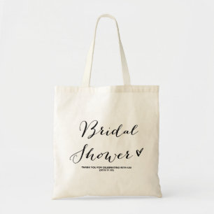 Modern Calligraphy Bridal Shower Party Favour Bag