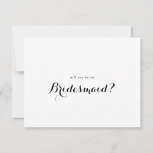 Modern Calligraphy Bridesmaid Proposal Card