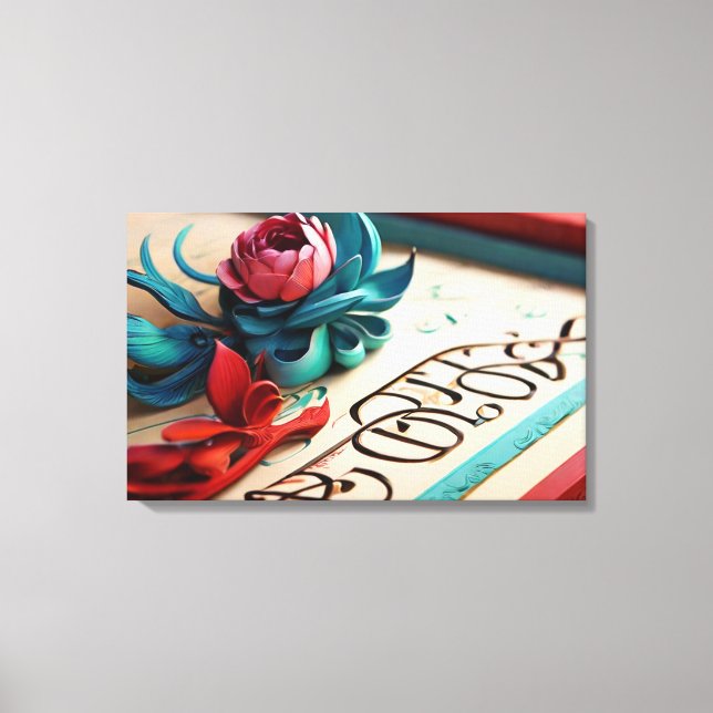 Modern Calligraphy Canvas Print (Front)