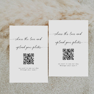 Modern Calligraphy Capture The Love QR code  Enclosure Card