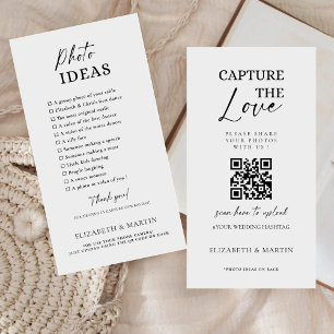 Modern Calligraphy Capture The Love QR Code Enclosure Card