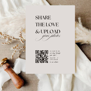 Modern Calligraphy Capture The Love QR code  Enclosure Card