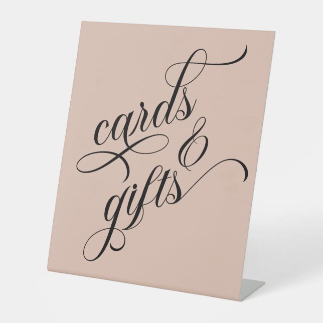 Modern Calligraphy Cards and Gifts Wedding Sign (Front)