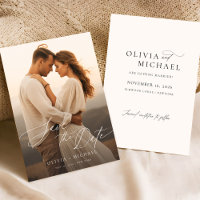 Modern Calligraphy Chic Photo Wedding