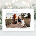 Modern Calligraphy Christmas Single Photo Holiday Card<br><div class="desc">Use our modern Christmas single photo card with one picture and wish your friends and family a merry Christmas. BONUS: The backer can be changed to a different colour. Go to the "Personalise This Template" section then click the "Click to Customise Further" at the bottom. You can change the colour...</div>