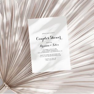 Modern Calligraphy Couples Shower Invitation