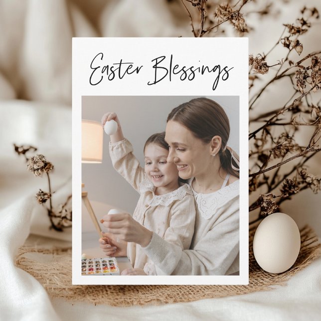 Modern Calligraphy Easter Blessings With Photo (Creator Uploaded)