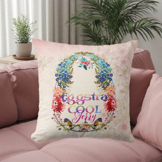 Modern Calligraphy Egg-stra Cool Easter Extra Cute Cushion