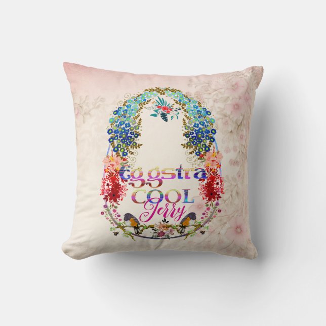 Modern Calligraphy Egg-stra Cool Easter Extra Cute Cushion (Front)