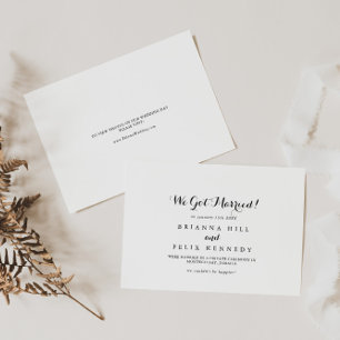 Modern Calligraphy Elopement Announcement