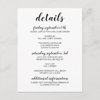 Modern Calligraphy Enclosure Card