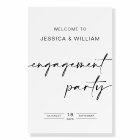 Modern Calligraphy Engagement Party Welcome Sign
