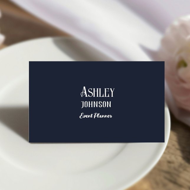 Modern Calligraphy Event Planner Designer  Business Card (Creator Uploaded)