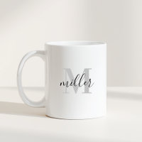 Modern Calligraphy Family Name Monogram