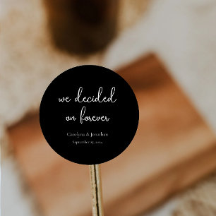Modern Calligraphy Favour Classic Round Sticker