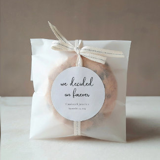 Modern Calligraphy Favour Classic Round Sticker