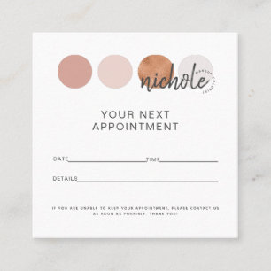 Modern Calligraphy Feminine Makeup Artist  Appointment Card