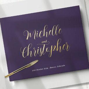 Modern Calligraphy for Bride and Groom's Wedding Guest Book