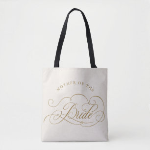 Modern calligraphy gold Mother of the Bride Tote Bag