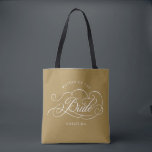 Modern calligraphy gold Mother of the Bride Tote Bag<br><div class="desc">A timeless and elegant mother of the bride gift tote bag featuring refined calligraphy script on a classic background,  perfect for a formal and sophisticated wedding celebration. For customisation or additional products featuring this design,  please feel free to contact me.</div>
