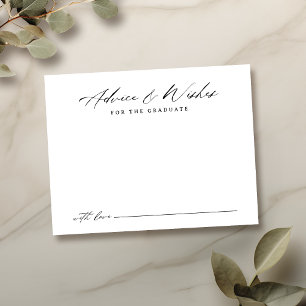 Modern Calligraphy Graduation advice & wishes Card