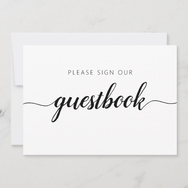 Modern Calligraphy Guestbook Sign (Front)