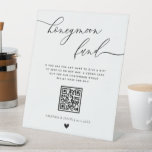 Modern Calligraphy Honeymoon Fund QR code Pedestal Sign<br><div class="desc">Honeymoon Fund QR Code Sign,  Minimalist Wedding Honeymoon Fund Sign,  Venmo QR Code Modern Wedding Sign,  Modern Calligraphy Wedding Sign.

You can edit/personalise whole Template.
If you need any help or matching products,  please contact me. I am happy to create the most beautiful personalised products for you!</div>