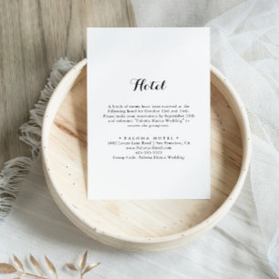 Modern Calligraphy Hotel Enclosure Card
