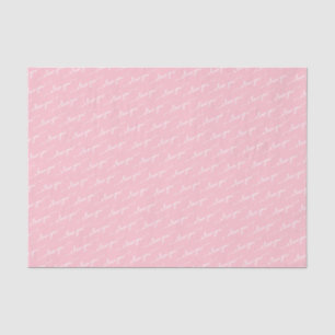 Modern Calligraphy I Love You Valentine's Day Pink Tissue Paper