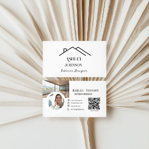 Modern Calligraphy Interior Designer Business Card