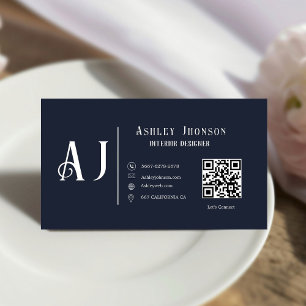 Modern Calligraphy Interior Designer House Decor Business Card