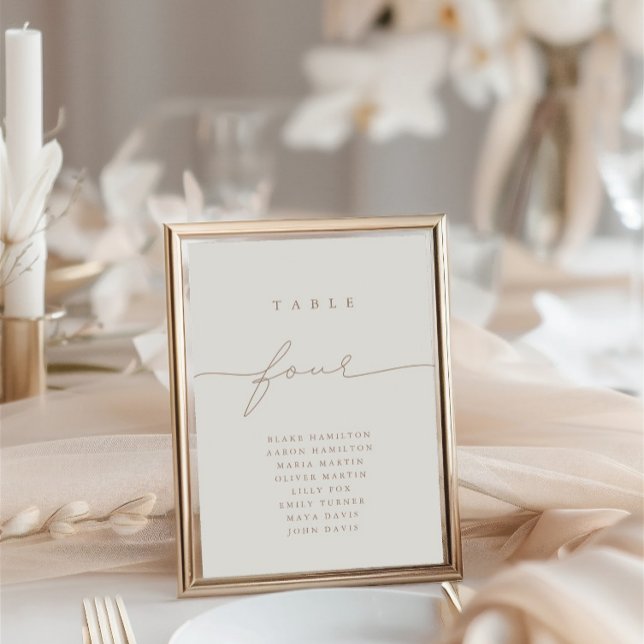 Modern Calligraphy Ivory Table Four Table Number (Modern Calligraphy Ivory Table Four Table Number)