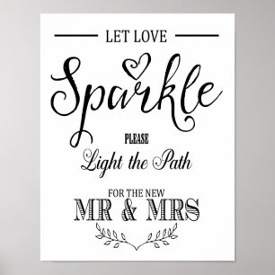 Modern Calligraphy Let love sparkle print