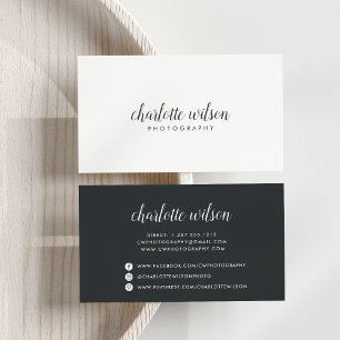 Modern Calligraphy Logo Business Card   Ink