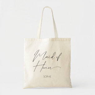 Modern Calligraphy Maid of Honour Gift Tote Bag