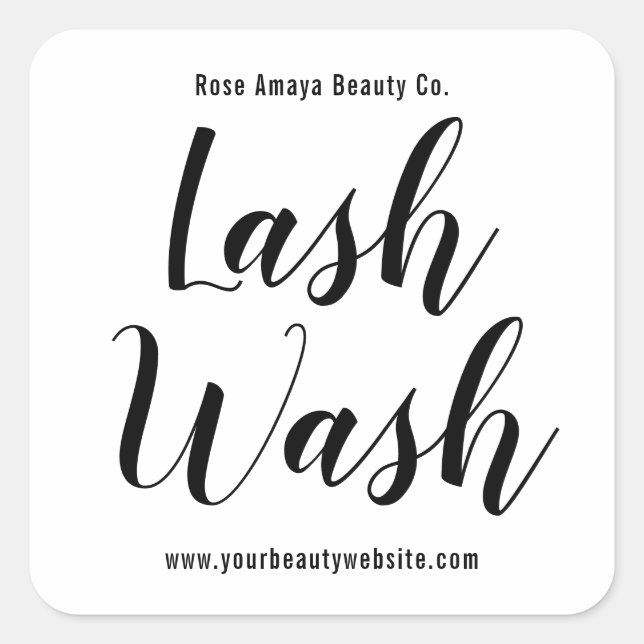 Modern Calligraphy Minimal Lash Wash Product Label (Front)