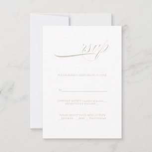 Modern Calligraphy Minimalism RSVP  Card