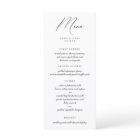 Modern Calligraphy Minimalist Menu