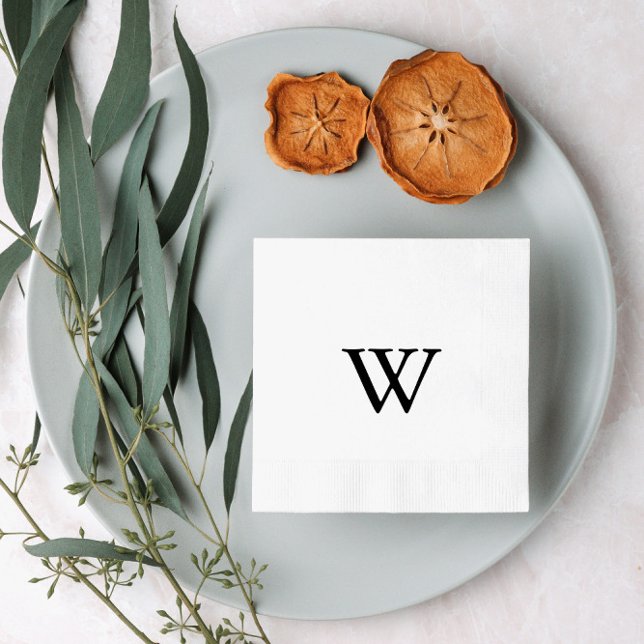 Modern Calligraphy Monogram Wedding Napkin (Creator Uploaded)