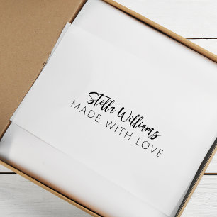 Modern Calligraphy Name Made With Love Self-inking Stamp