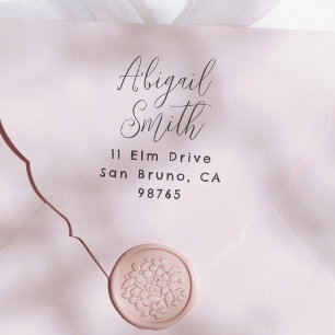 Modern Calligraphy Name & Return Address Self-inking Stamp