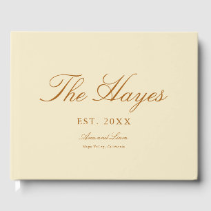 Modern Calligraphy Personalised Wedding Guest Book